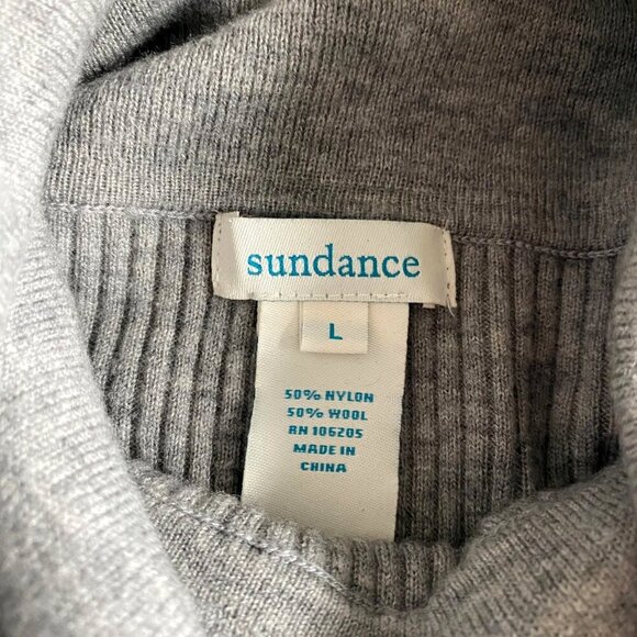 Sundance Wool Blend Dress Size L Cable Knit Stretch Cabin Winter Ski Boho Preppy - Picture 8 of 12